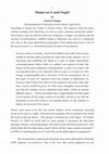 Research paper thumbnail of Hume on Is and Ought