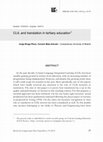 Research paper thumbnail of CLIL and translation in tertiary education