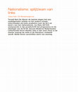 Research paper thumbnail of Nationalisme: splijtzwam van links: interview met Ico Maly & Kevin Absilis