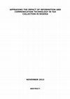 Research paper thumbnail of APPRAISING THE IMPACT OF INFORMATION AND COMMUNICATION TECHNOLOGY IN TAX COLLECTION IN NIGERIA