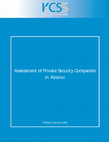 Research paper thumbnail of Assessment of Private Security Companies in Kosovo