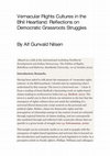 Research paper thumbnail of Vernacular Rights Cultures in the Bhil Heartland: Reflections on Grassroots Struggles