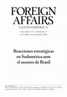 Research paper thumbnail of Reacciones estratégicas en Sudamérica ante el ascenso de Brasil