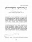 Research paper thumbnail of Wake Estimation and Dynamic Control for Autonomous Aircraft in Formation Flight