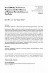 Research paper thumbnail of Social Media Activism in Response to the Influence of Political Parody Videos on YouTube