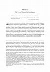 Research paper thumbnail of Phronesis. The Use of History for Intelligence