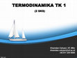 Research paper thumbnail of TERMODINAMIKA TK 1 (2 SKS)