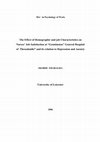 Research paper thumbnail of The Effect of Demographic and job Characteristics on Nurses’ Job Satisfaction at “Gennimatas” General Hospital of  Thessaloniki” and its relation to Depression and Anxiety