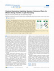 Research paper thumbnail of Clustered Geometries Exploiting Quantum Coherence Effects for Efficient Energy Transfer in Light Harvesting