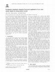 Research paper thumbnail of Earthquake magnitude estimation from peak amplitudes of very early seismic signals on strong motion records