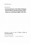 Research paper thumbnail of Institutionalisation of the Political Dialogue between Mexico and the European Union: Democracy and Human Rights, 1995-2012