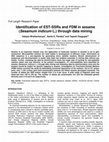 Research paper thumbnail of Identification of EST-SSRs and FDM in sesame ( sesamum indicum L) through data mining