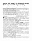 Research paper thumbnail of Invariant chain induces B cell maturation in a process that is independent of its chaperonic activity