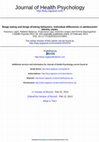 Research paper thumbnail of Binge eating and binge drinking behaviors: individual differences in adolescents’ identity styles