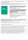 Research paper thumbnail of A MULTI-CRITERIA DECISION MODEL FOR CONTROLLING KNOCK-ON RISK INSIDE CHEMICAL PLANTS