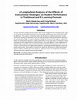 Research paper thumbnail of A Longitudinal Analysis of the Effects of Instructional Strategies on Student Performance in Traditional and E-Learning Formats