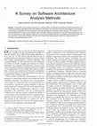 Research paper thumbnail of A Survey on Software Architecture Analysis Methods