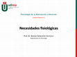 Research paper thumbnail of Psicología I (Motivación y Emoción). UD3: Necesidades fisiológicas