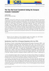 Research paper thumbnail of Sharon Pardo, 2013, 'The Year that Israel Considered Joining the European Economic Community', Journal of Common Market Studies, 51, 5, pp. 901-915 (DOI: 10.1111/jcms.12036)