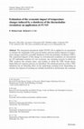 Research paper thumbnail of Estimation of the economic impact of temperature changes induced by a shutdown of the thermohaline circulation: an application of FUND