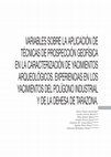 Research paper thumbnail of Variables sobre la aplicación de técnicas de prospección geofísica en la caracterización de yacimientos arqueológicos. Experiencias en los yacimientos del Polígono y La Dehesa de Tarazona