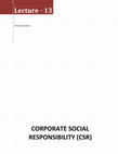 Research paper thumbnail of Corporate Social Responsibility 