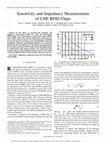 Research paper thumbnail of Sensitivity and Impedance Measurements of UHF RFID Chips