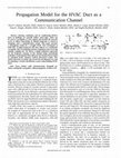 Research paper thumbnail of Propagation model for the HVAC duct as a communication channel