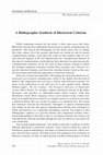 Research paper thumbnail of A Bibliographic Synthesis of Rhetorical Criticism