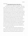 Research paper thumbnail of Aesthetic Reproduction in Japanese Computer Culture: The Dialectical Histories of Manga, Anime, and Computer Games -- word doc