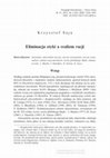 Research paper thumbnail of Ethical eliminativism and the realism of reasons (in Polish)