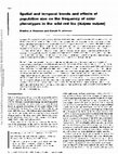 Research paper thumbnail of Spatial and temporal trends and effects of population size on the frequency of color phenotypes in the wild red fox (Vulpes vulpes