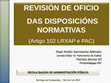 Research paper thumbnail of REVISIÓN DE OFICIO DE LAS DISPOSICIONES NORMATIVAS