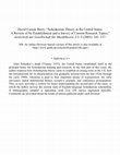 Research paper thumbnail of Schenkerian Theory in the United States: A Review of Its Establishment and a Survey of Current Research Topics