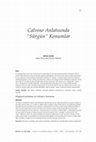 Research paper thumbnail of Calvino Anlatısında Sürgün Konumlar