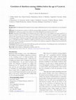 Research paper thumbnail of Correlates of diarrhoea among children below the age of 5 years in Sudan