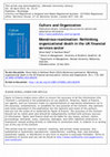 Research paper thumbnail of Monstrous reanimation: Rethinking organizational death in the UK financial services sector