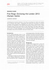 Research paper thumbnail of Five Rings: Enclosing the London 2012 Olympic Games.