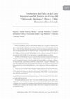 Research paper thumbnail of Traducción del Fallo de la Corte Internacional de Justicia en el caso del “Diferendo Marítimo” (Perú c. Chile) del 27 de enero de 2014