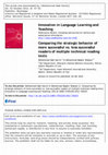 Research paper thumbnail of Comparing the Strategic Behavior of more Successful vs less Successful Readers of Multiple Technical Reading Texts