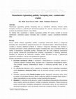 Research paper thumbnail of Manažment regionálnej politiky Európskej únie - nadnárodné orgány