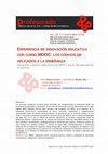 Research paper thumbnail of Experiencia de innovación educativa con curso MOOC: Los códigos QR aplicados a la enseñanza