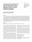 Research paper thumbnail of Learning from Young Adolescents: The Use of Structured Teacher Education Coursework to Help Beginning Teachers Investigate Middle School Students' Intellectual Capabilities