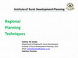 Research paper thumbnail of Regional Planning Techniques