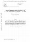 Research paper thumbnail of Search for the standard model Higgs boson in the $H \to ZZ \to 2l 2\nu$ channel in pp collisions at $\sqrt{s}$ = 7 TeV