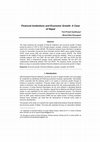 Research paper thumbnail of Financial Institutions and Economic Growth: A Case of Nepal