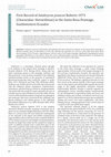 Research paper thumbnail of Aguirre, W.,  R. Navarrete, P. Calle, G. C. Sánchez-Garcés 2014. First Record of Iotabrycon praecox Roberts 1973 (Characidae: Stevardiinae) in the Santa Rosa Drainage, Southwestern Ecuador.