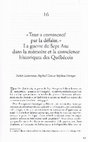 Research paper thumbnail of [Avec Raphaël Gani et Stéphane Lévesque] « “Tout a commencé par la défaite.” La guerre de Sept Ans dans la mémoire et la conscience historiques des Québécois », dans La Nouvelle-France en héritage, sous la dir. de Laurent Veyssière, Paris, Armand Colin, 2013, 311-327.