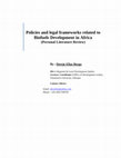 Research paper thumbnail of Policies and legal frameworks related to Biofuels Development in Africa (Personal Literature Review)