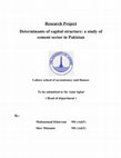 Research paper thumbnail of Determinants of capital structure: a study of cement sector of pakistan